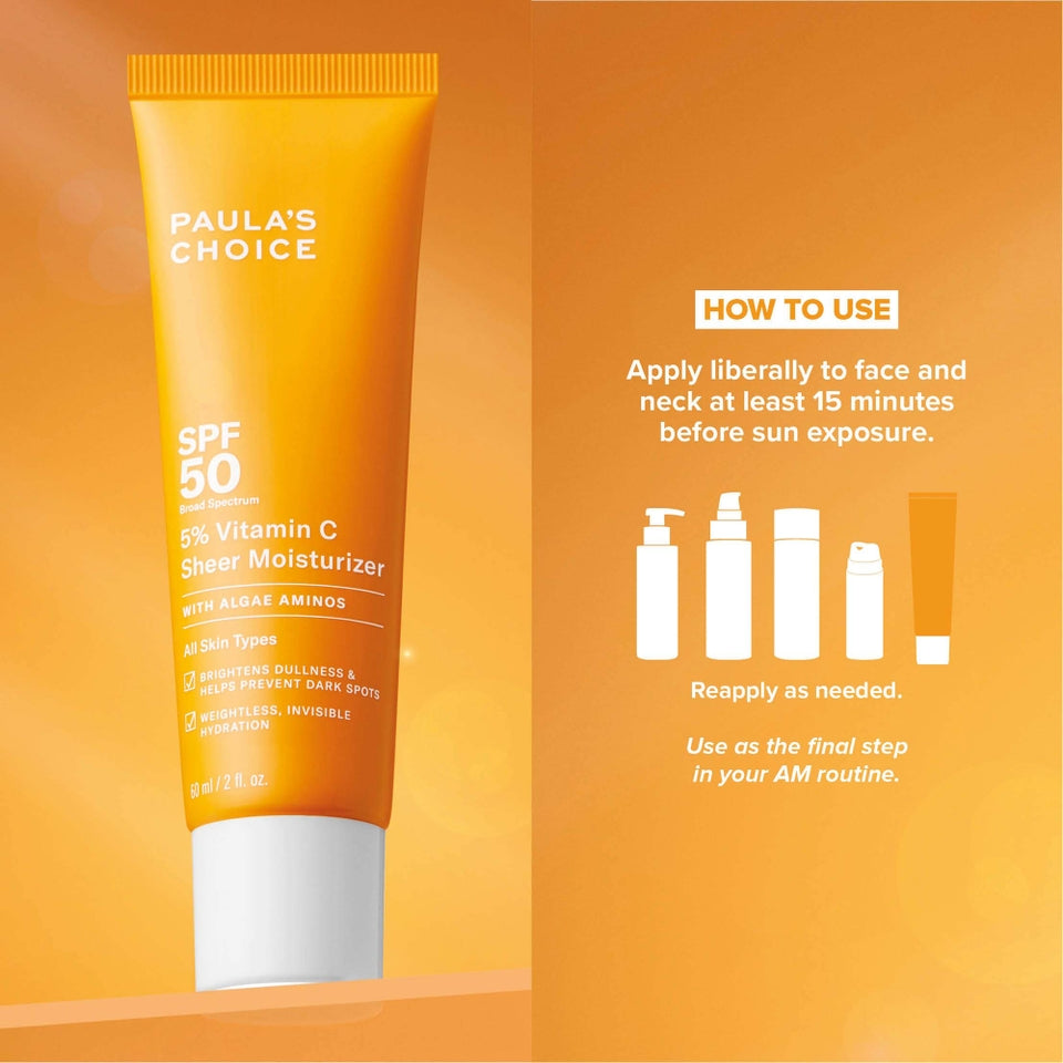 Paula's Choice 5% Vitamin C Sheer Moisturizer SPF 50-15 ml